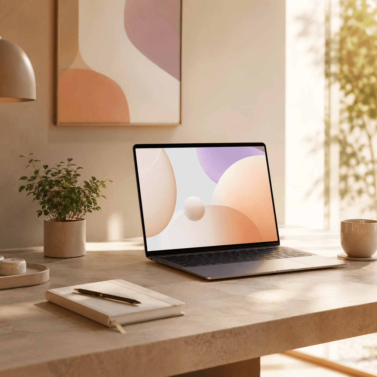 Creative developer workspace visual